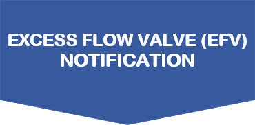 excess flow valve notification sign