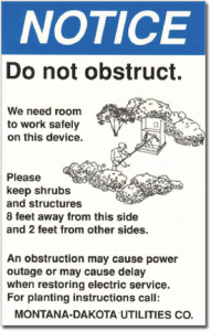 montana-dakota utilities junction box landscaping guidelines