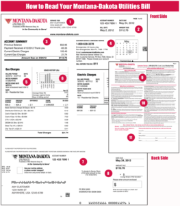 how to read your Montana-Dakota Utility Bill