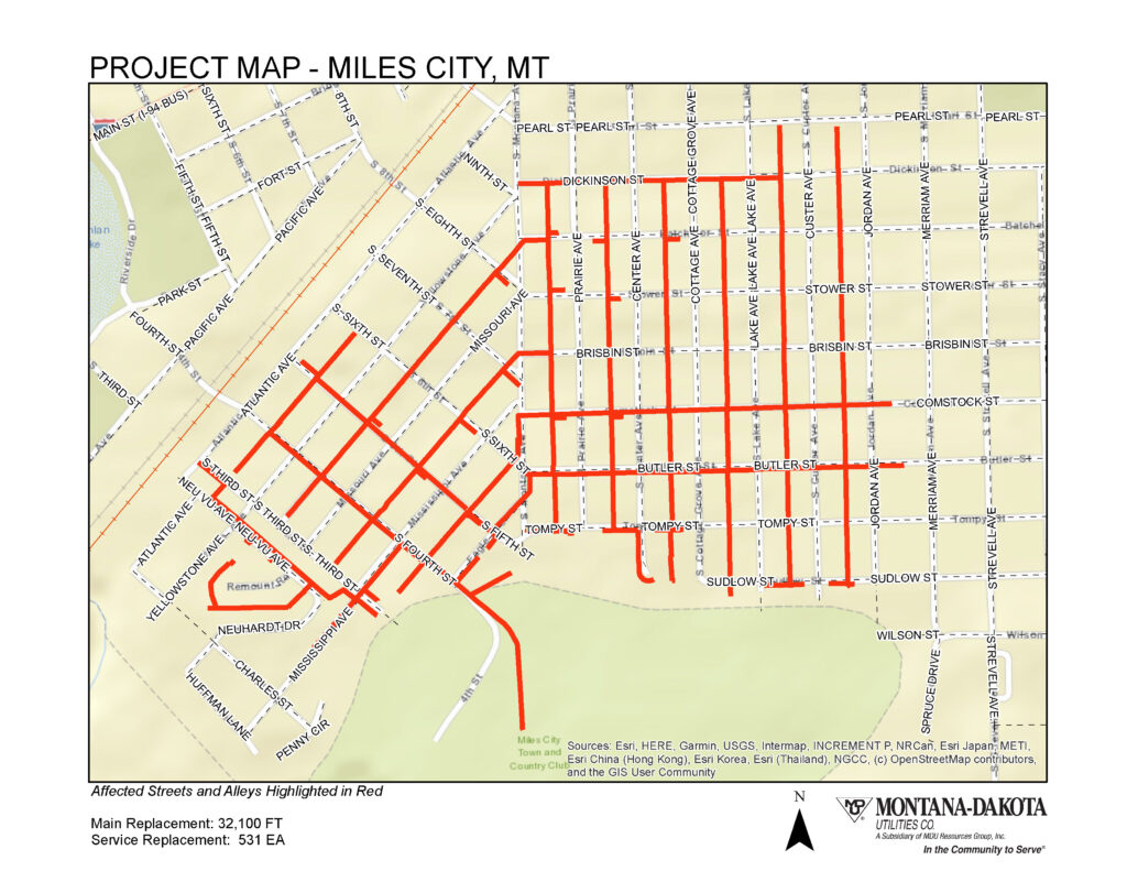 miles city montana pipeline replacement project