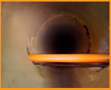 photo example of a cross bore